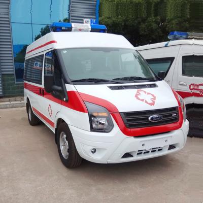 China Ambulancevoertuig Auto Ford 4*2 Ambulancevoertuig Nood ambulancevoertuig Met een maximale snelheid van 130 Km/h Te koop