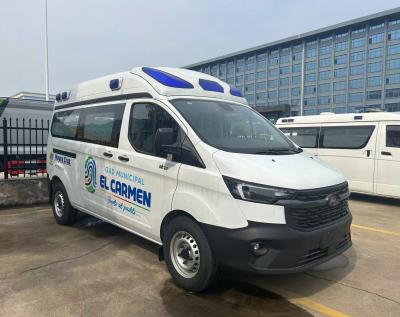 China 4*2  White Ambulance Car 165 hp Hospital Emergency Rescue Ambulance for sale