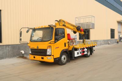 China Caminhão de plataforma aérea telescópica de 21 metros HOWO Brand Boom Lift Cherry Picker Truck à venda