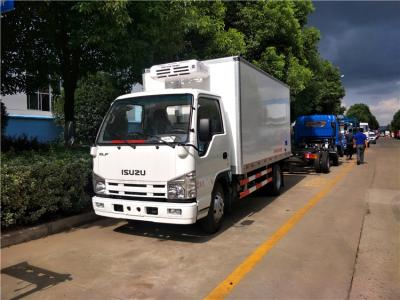 China Japan 4*2 ISUZU Refrigerator Box Truck PTO System 5 Ton Freezer Truck for sale