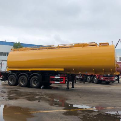 China 45000L aluminium olietanker aanhangwagen drie-assige brandstoftank half-aanhangwagen Te koop