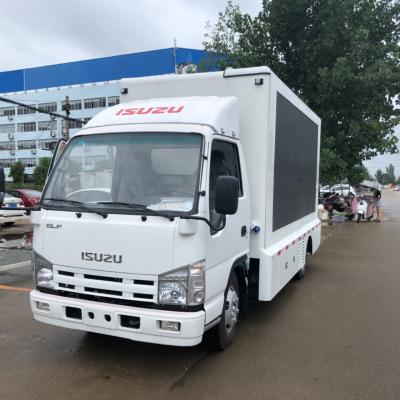 China Isuzu P5 P6 P4 LED Screen Truck 3840*1728mm Mobile LED Screen Trailer 102HP for sale