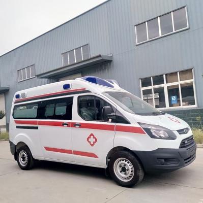 China Left Hand Drive 4*2 Ford 5+1 Transmission Emergency Ambulance Truck Vehicle for sale