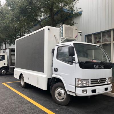 China Dongfeng 4x2 Led Mobile Truck With Light Box Covered Glass And Outdoor LED Screen For Advertising for sale