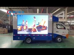 Foton 4x2 mini led display box truck mobile advertising led display p3 p4 p5 p6 sale in Kazakhstan