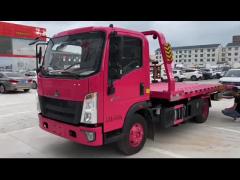 SINOTRUK HOWO 4x2 3-5 tons Flatbed Light Duty Wrecker Tow Truck Road Rescue Recovery Vehicle For Sal