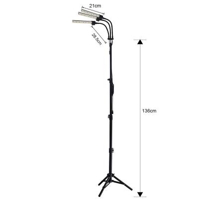 China Seed Seed Growing Plant Lamp 3/4 Head 216-288 LED Plant Grow Light Indoor Full Spectrum Flower Veg Lamp + Tripod Stand, 3 Head With Stand tripod, for sale