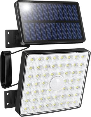 China Solar Theme Park Lights for Outdoors 54 LED Solar Light with Motion Sensor IP65 Waterproof 120 Lighting Angle for sale