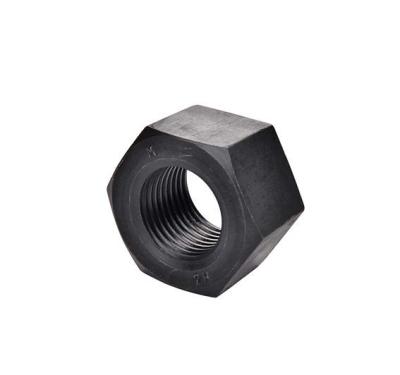 China DIN934 Black Carbon Steel  Hex Lock Nut Dimensions M16 - M64 for sale