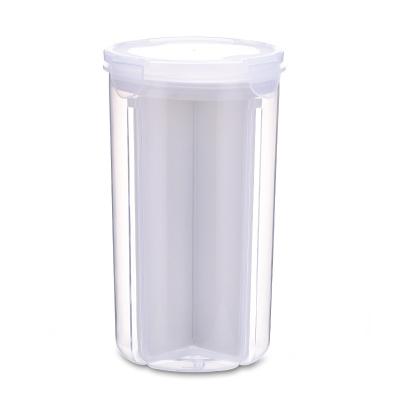 China Multigrain Sustainable Storage Tank Japanese Style Snack Tank With Classified Two Compartment Sealed Tank for sale