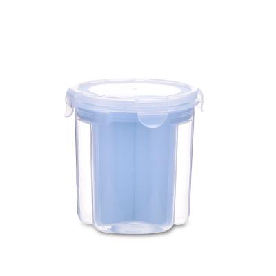 China Sustainable Japanese Grain Storage Vat Compartment Sealed Plastic Tank Kitchen Storage Jars for sale