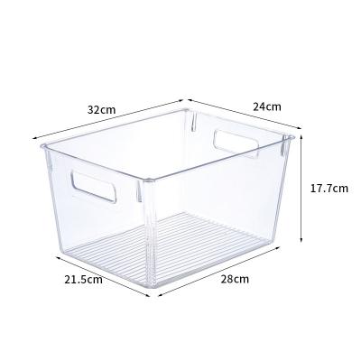 China Clear Plastic Freshness Preservation Box Food Grade PET Storage Box Fresh-keeping Household Toys Snack Organizer for sale