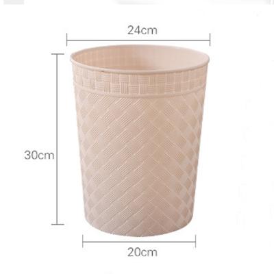 China Viable New Living Room Office Kitchen Plastic Basket Paper Sanitary Bucket Household Trash Can for sale