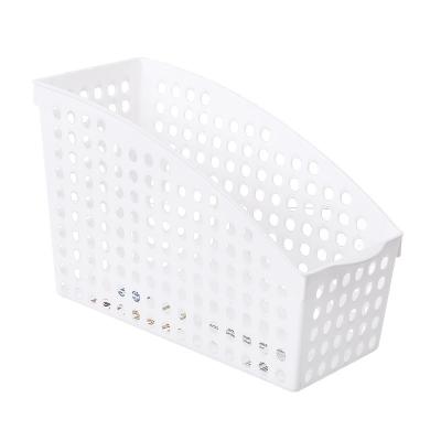 China Desktop Organizer Plastic Storage Basket Viable Desktop File Storage Folder Basket for sale