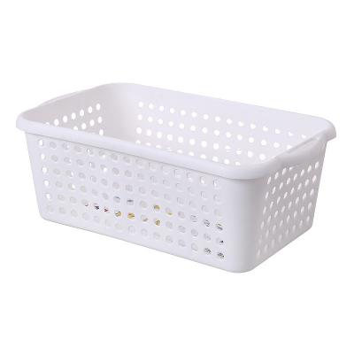 China Viable Transparent Plastic Basket Desktop Storage Basket Bathroom Office Storage Box for sale