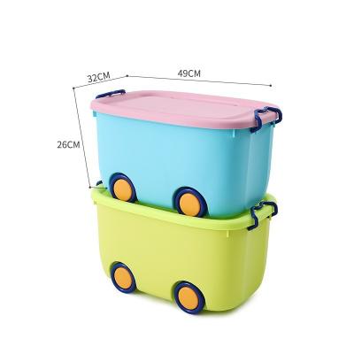 China Viable Children's Creative Car Toy Storage Box Organizer Plastic Storage Bin Sundries Basket for sale