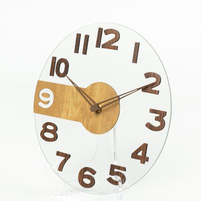 China New contemporary china manufacture 3d wall bracket clock round plastic quartz wall clock for sale