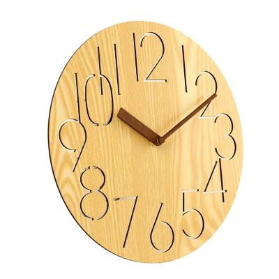 China Contemporary Chinese Factory MDF Clock Wall Decoration For Living Room Cheap Wooden Wall Clocks for sale