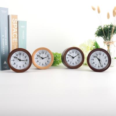 China Contemporary High Quality Wooden Small Round Eggs Luminous Creative Digital Led Retro Alarm Clock for sale