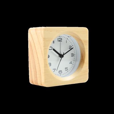 China Manufacturer Custom Decor Square Wooden Stand Desk Table Contemporary Digital Led Alarm Clock for sale