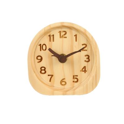 China Contemporary high-grade small decorative clocks, popular wooden desk clock handmade wooden desk clock for sale