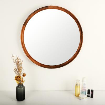 China Contemporary Sale Large Round Bathroom Decor Silver Brass Mirror With Frame for sale