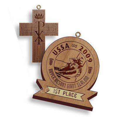 China Europe Marathon Football Karate Cheap Order Recycling Miraculous Laser Engraved Wood Colored Wooden Medal Blank With Ribbon for sale