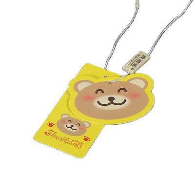 China Sustainable Luxury Cardboard Custom Design Paper 3D Hang Tag Recycled Garment Tags Hang Tag for sale