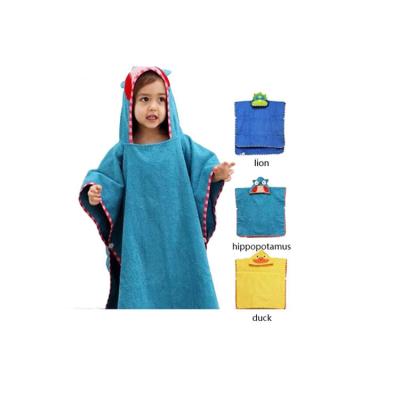 China Wholesale Kids Breathable Cute Cheap Bathrobes, Kids Microfiber Animal Hooded Bathrobe for sale