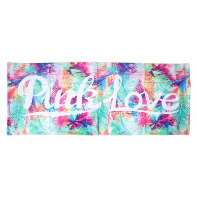 China 70*145cm cut QUICK DRY superdry reactive print twisted pink bath towel velvet love beach for sale