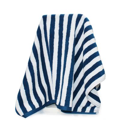 China 78*130CM wholesale QUICK DRY 100% oversized striped beach towel cotton custom color outdoor different size different size for sale