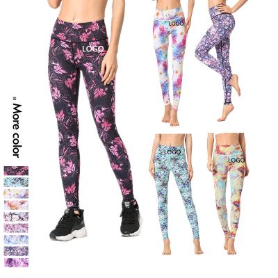 China Xsunwing Breathable Plus Size Custom Printed Yoga Pants Women High Stretch Compression Skin Fit Outdoor Elastic Fitness Gaiters Tights for sale