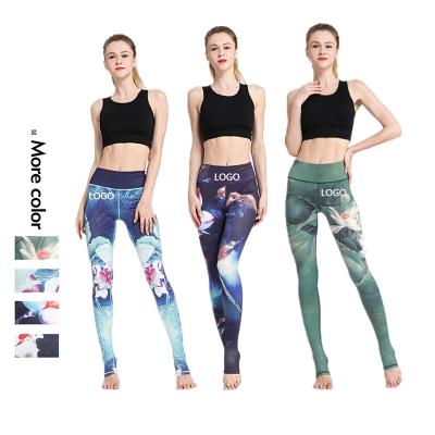 China Xsunwing Women Yoga Pants Custom Breathable Workout Gaiters Tight Seamless Printed Fitness Sports Running Sexy Lift Up Elastic Slim Panties for sale