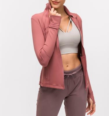 China Mssissi Antibacterial High Quality Slim Zipper Gym Fitness Yoga Front Jacket for sale