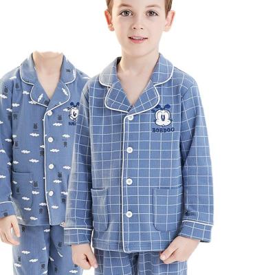 China QUICK DRY best sells long sleeve home wear cartoon kids pajamas sleepwear sets for boys for sale