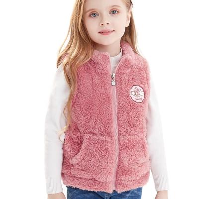 China 100% Cotton Good Quality Body Warm Drop And Sleeveless Winter Girl Vest Coat Jacket Vest Girls Dress Sets for sale