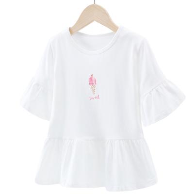 China QUICK DRY T-shirt girls tops and girls flare sleeve t-shirt kids t-shirts for girls for sale