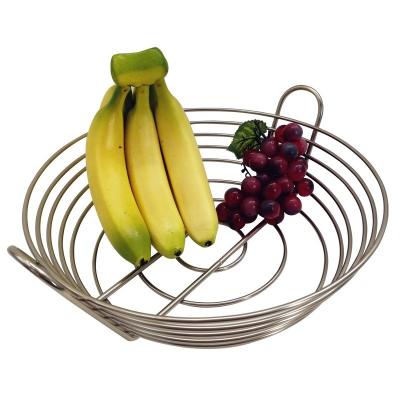 China Sustainable Houseware Fruit Basket Hanger For Kitchen Countertop Fruit And Vegetable Storage Rack Green for sale