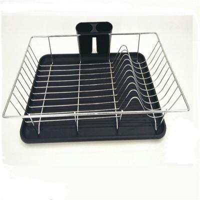 China Sustainable Home Collection Dish Drainer Drain Panel And Simple Utensil Rack Dish Drying Rack for sale