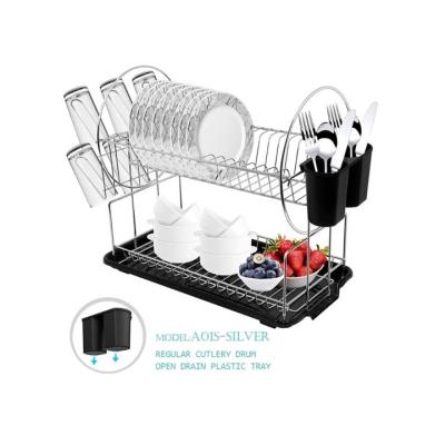 China 1 2022 Fashion Sustainable Tools Countertop Cleaning Kitchen Sink Above Sink Dish Rack With Cover for sale