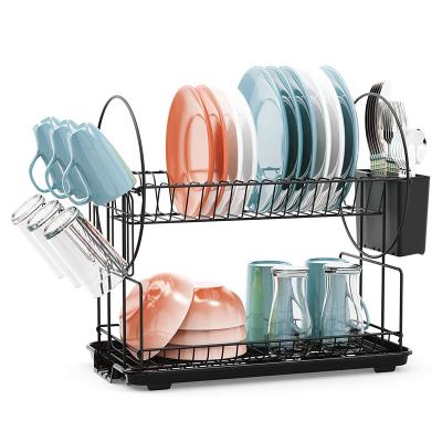 China 1 china viable wholesale stainless steel with cover dish drying rack above sink plastic for sale