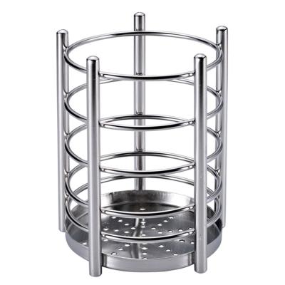 China Sustainable Rack Stainless Steel Utensil Cart Kitchen Organizer Chopsticks Cutlery and Utensil Holder Drying Rack for sale