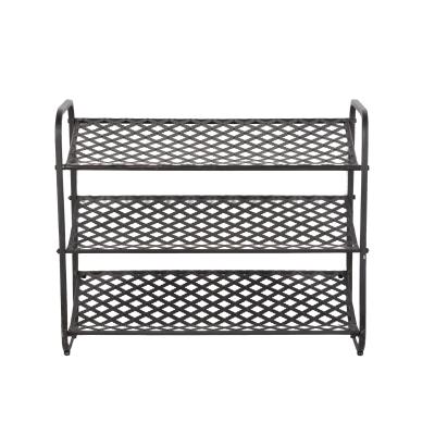 China Mayco Modern Designs (Others) Entryway Adjustable Salon Wholesale KD Iron Steel Wire Metal Shoe Rack for sale