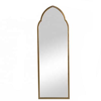 China Mayco Art Decor Design Gold Fold Home Floor Mirror Wardrobe Full Standing Mirrors for sale