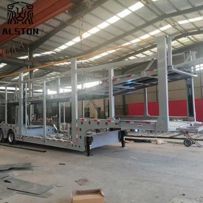 China Mid-Axle Double-Decker Car Carrier Trailer With Skip Automatic Lifting en venta