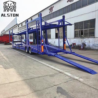 Cina High Deck Car Transporter, Framed Car Carrier Trailer With Low Fuel Consumption in vendita