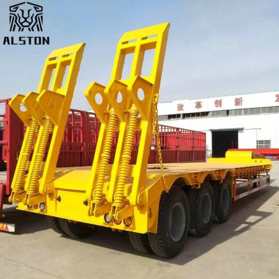 China Graafwerktuig Transport 3 As 50 Ton 60 Ton Low Bed Trailer Te koop