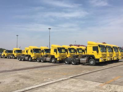 China New Seats 6x4 Used Howo Tractor Trucks , Yellow Used Howo Prime Mover for sale