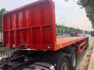 China Het containervervoer gebruikte Flatbed Semi Aanhangwagen, 20 40 Voet Flatbed Semi Aanhangwagen Te koop