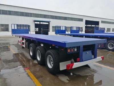 China 40 Voet 60 Semi Aanhangwagens van Ton Used Tri Axle Flatbed voor Verkoop Te koop